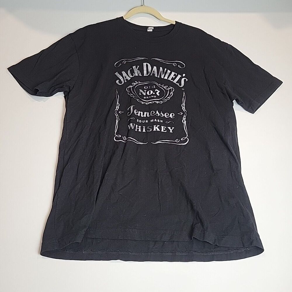 Jack Daniel's Boston Bruin's T-shirt Mens  XL Black No 7 Bear Logo NHL